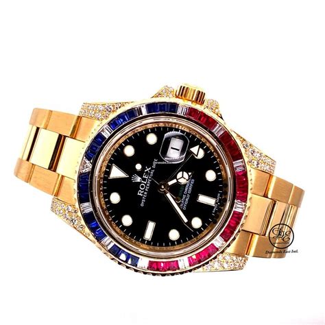 rolex gold pepsi